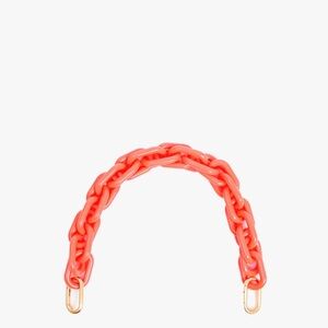 Clare V Shortie Strap in Bright Coral